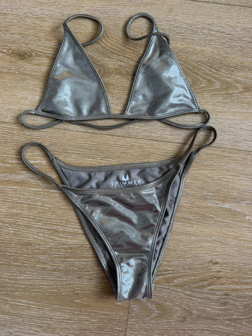 MINIMALE ANIMALE Lucid Bijou Bikini Set In Eclipse Shimmer